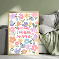Framed Mother’s Day floral poster for a living room