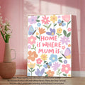 Whimsical botanical poster with butterflies and bees