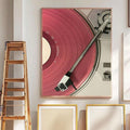 Vintage Pink Audio Player Retro Music Aesthetic Canvas Poster 