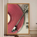 Vintage Pink Audio Player Retro Music Aesthetic Canvas Poster 