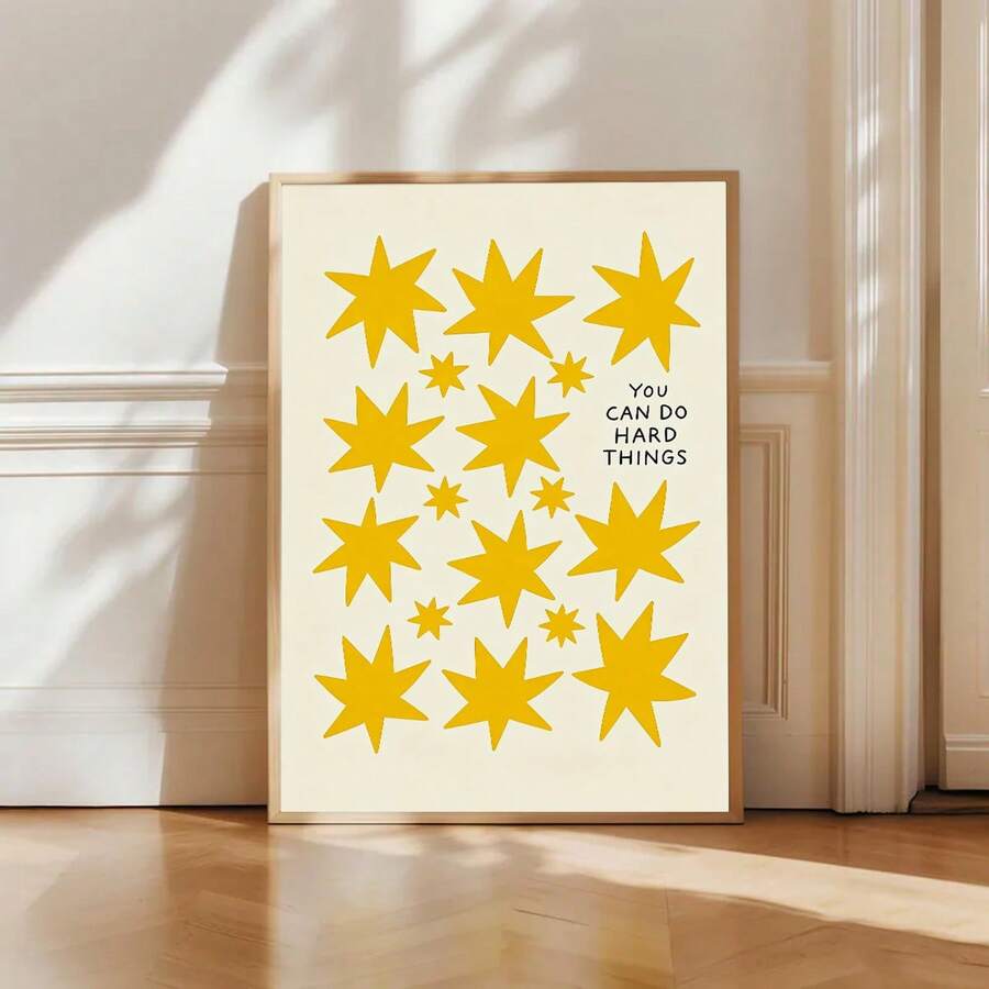 Golden flower poster with phrase There Are Always Flowers for Those Who Want to See Them