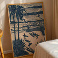 Decor inspiration view of modern pastel canvas print for cozy interiors