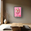 Girly Pink Glitter Ice Cream Sundae Sweet Dessert Cute Aesthetic Canvas Poster 