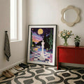 Surreal Starry Night Galaxy Queen Chess Piece Canvas Poster