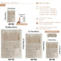 Two-piece abstract canvas size guide showing dimensions and unframed option