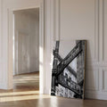 Broadway and Wall Street sign canvas in elegant paneled room