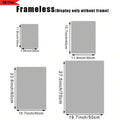 Size guide for botanical branch silhouette canvas poster from 20 by 30 to 50 by 70 centimeters