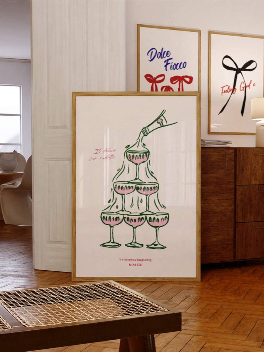 Italian aperitivo wall art for kitchen dining room or bar cart