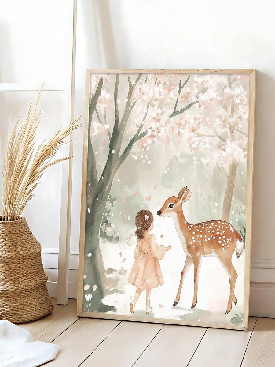 Mismatched botanical plant print included in listing media