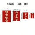 Size guide showing four portrait Daruma canvas dimensions from 21 × 30 to 50 × 70 cm