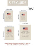 Size chart for Pledge of Allegiance unframed canvas wall art print options