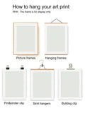 Hanging method guide for Pledge of Allegiance canvas wall art display