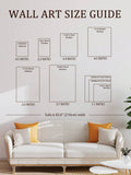 Wall art size guide showing scale options for patriotic canvas print