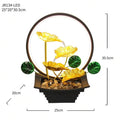 USB powered indoor desktop fountain with LED ring and lotus bowls.