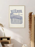 Let's Stay In Bed Canvas Poster Vintage Apartment Aesthetic Bedroom Wall Decor