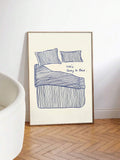 Let's Stay In Bed Canvas Poster Vintage Apartment Aesthetic Bedroom Wall Decor