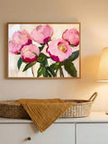 Alternate pink flower canvas noted as non-hydrangea image