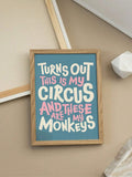 Funny quote poster showing retro typography on cream background with minimalist layout
