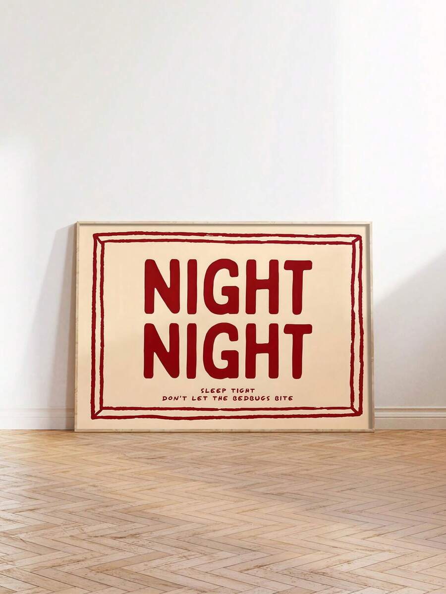 Bedtime quote poster reading Sleep Tight Don’t Let Bedbugs Bite