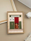 FOTOAUTOMAT canvas print styled on a bedroom floor beside neutral decor