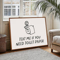 Powder room art preview with framed restroom humor poster
