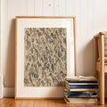 Horse sketch print shown with white mat border