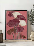 Japandi wall decor botanical print leaning in sunlit room