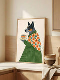 Mismatched dog coffee artwork included in product media