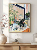 Vintage still life canvas print in warm sunlit colors