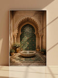 Eid gift wall print with ornate arch and lantern decor