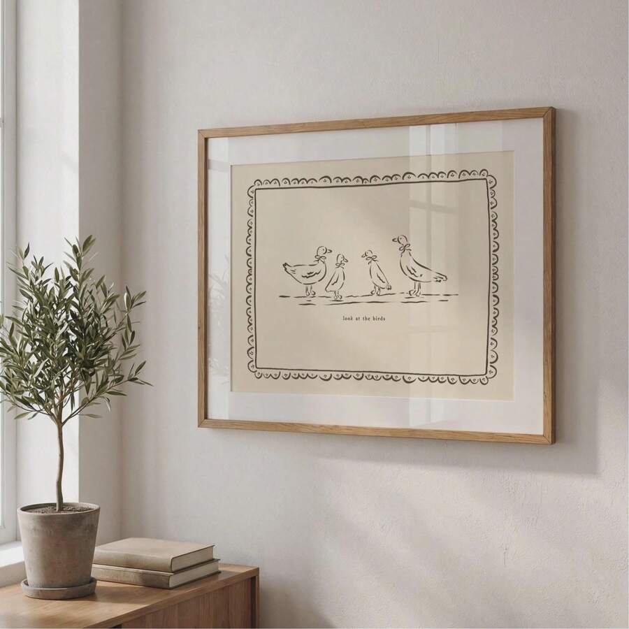 Cottagecore wall art shown with daisies and gingham fabric