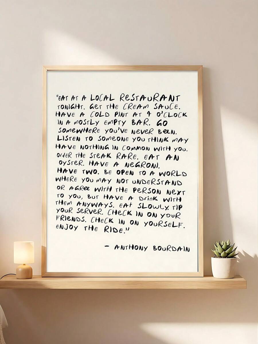 Quote print with visible wording variation noted