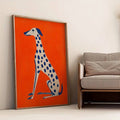 Playful dalmatian canvas print in modern living room