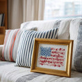 USA floral flag print for farmhouse kitchen decor