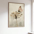 Neutral wall decor canvas and hanging options with pale green beige botanical print