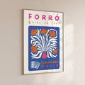 Brazilian forró flower artwork mounted on a sunlit wall