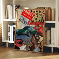 70s Retro Western Collage Leopard & Cowgirl Lucky Red Canvas Poster 