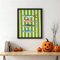 Colorful fish wall art styled on window ledge