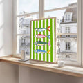 Sardine kitchen poster in light wood frame