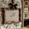 Faith wall decor in ornate gold frame with Proverbs 3:5 verse and vintage floral styling