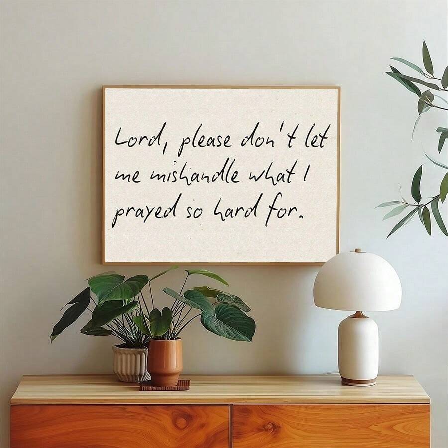 Faith canvas poster for prayer room bedroom office entryway or devotional nook decor