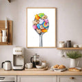 Vintage Lucky Charms Spoon Whimsical Cereal Kitchen Canvas Poster 