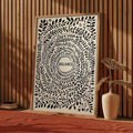 Botanical spiral poster styled with pampas grass