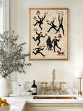Restaurant decor canvas print showing playful fox cocktail waiter