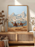 Mismatched cowboy horse print included in listing media