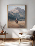 Alternate western horse wall art noted as non-dinosaur image