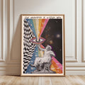 Vintage Retro 70s The Universe Within You Space Canvas Poster