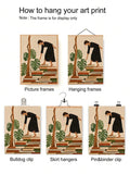 Canvas-only book lover print displayed on a shelf