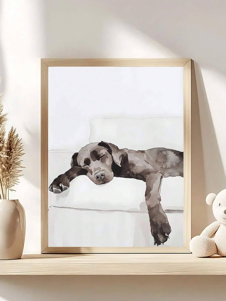 Mixed dog wall art image showing alternate gray dog style