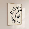 Minimalist wine wall art for dining room kitchen or home bar